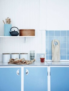 blue kitchen