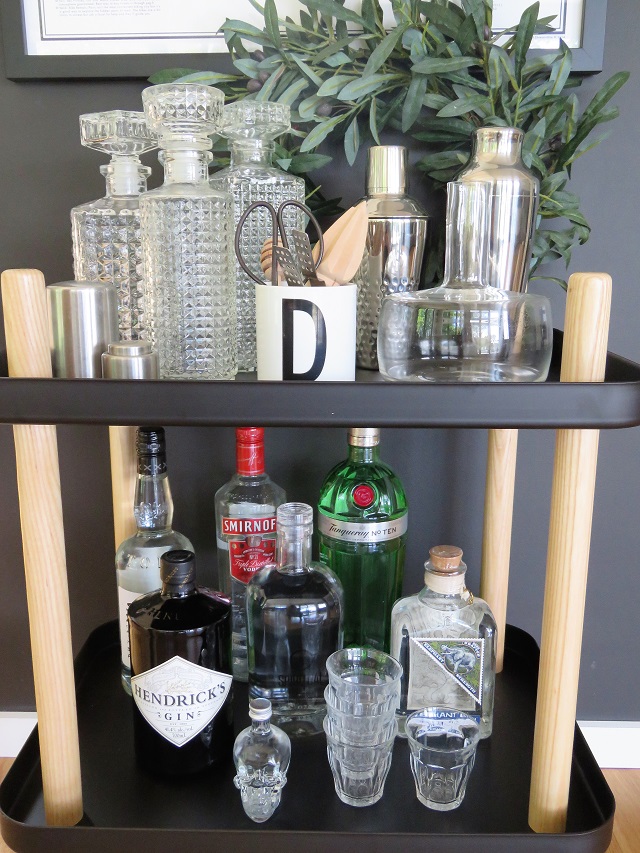 how to style a bar cart